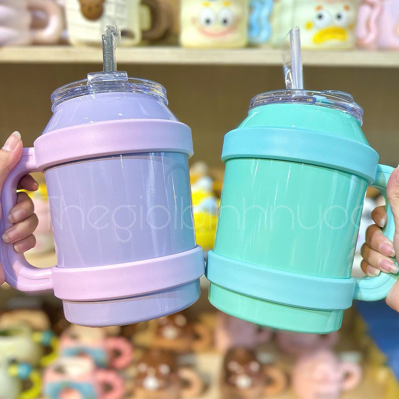 Ly Giữ Nhiệt Màu Pastel Dung Tích Lớn 1L5 INOX 304