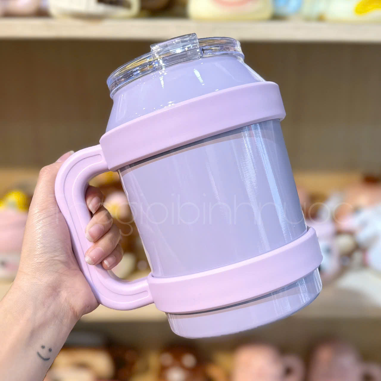 Ly Giữ Nhiệt Màu Pastel Dung Tích Lớn 1L5 INOX 304