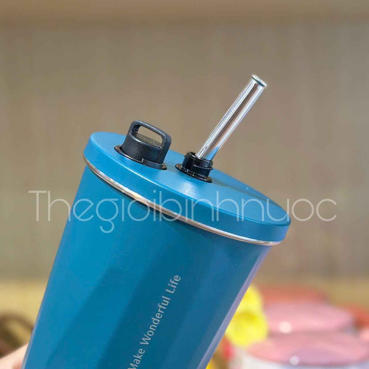 Ly Giữ Nhiệt TYESO 600Ml Kèm Ống Hút Và Nút Chặn Ống Hút