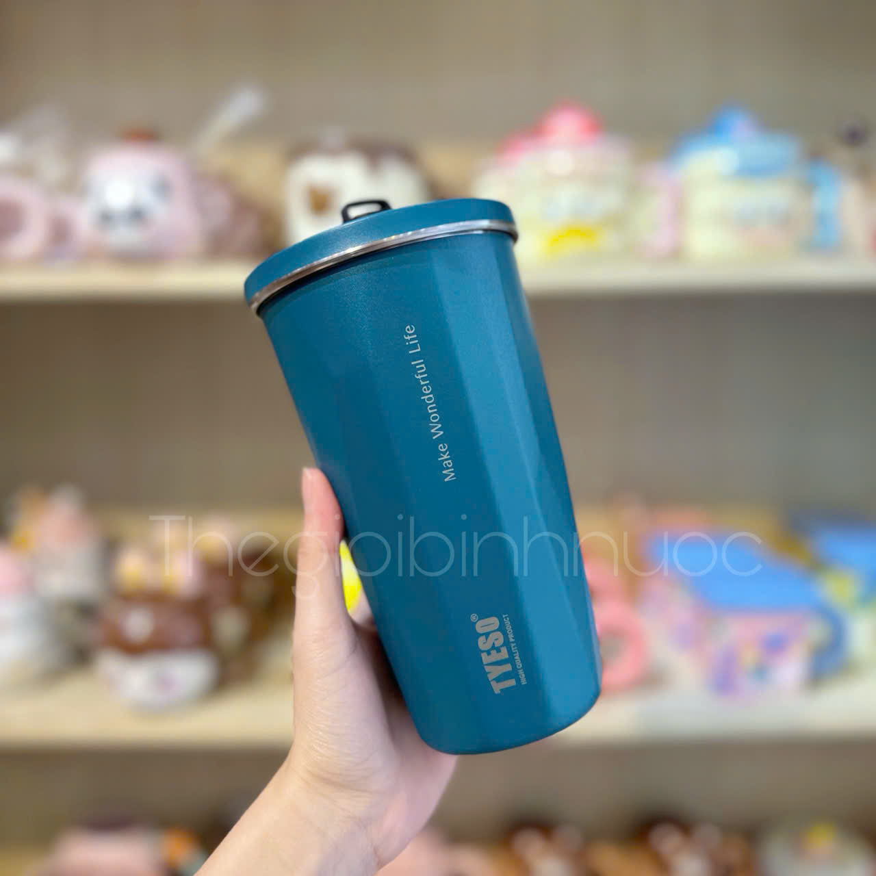 Ly Giữ Nhiệt TYESO 600Ml Kèm Ống Hút Và Nút Chặn Ống Hút