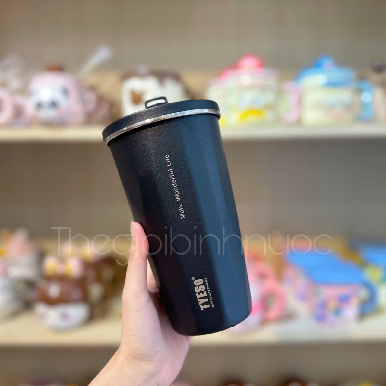 Ly Giữ Nhiệt TYESO 600Ml Kèm Ống Hút Và Nút Chặn Ống Hút