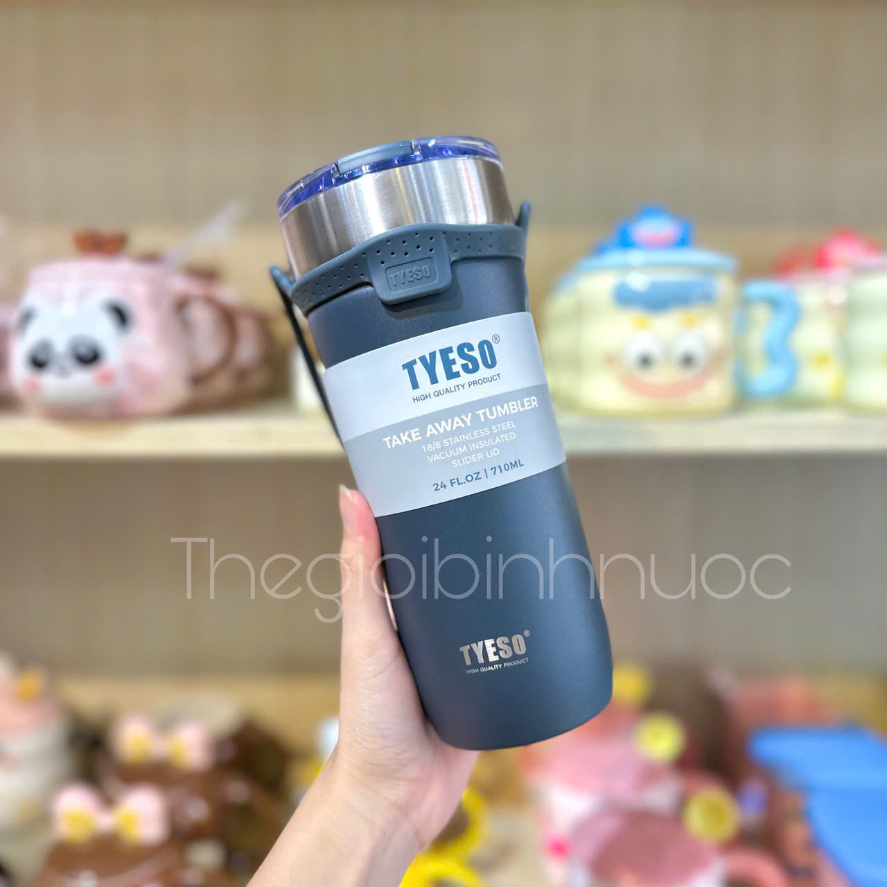 Ly Giữ Nhiệt TYESO 710ML Kèm Ống Hút