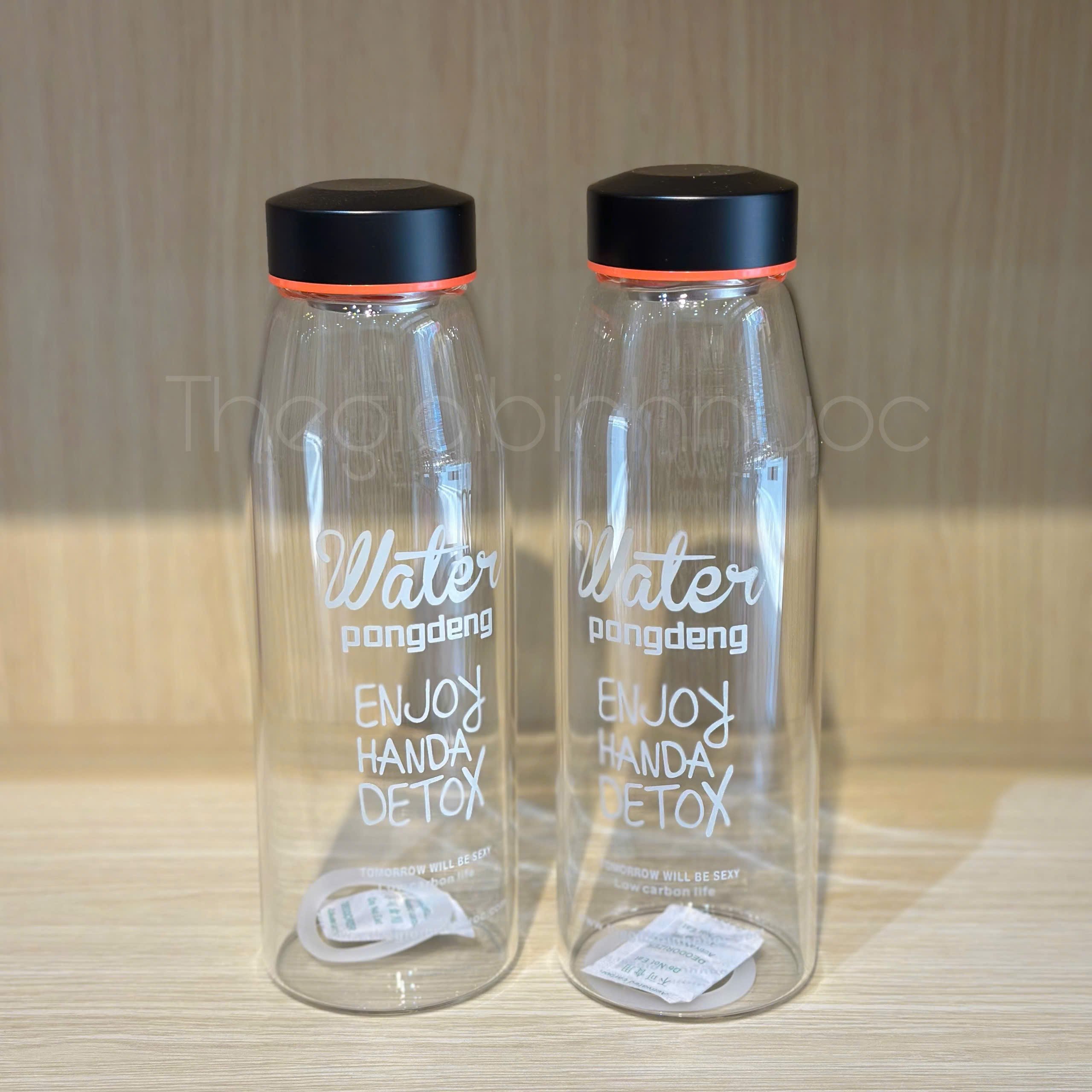 Bình Nước Thủy Tinh Lọc Trà WATER PONGDANG Detox 800ML Tặng Kèm Túi