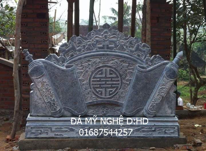 cuôn thư đá cổng khu lăng mộ