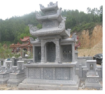 lăng thờ cánh ba mái lăng mộ đá