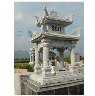 lăng thờ độc lập hai mái lăng mộ đá