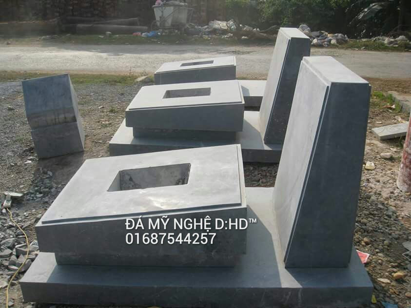 Mộ đá khối đá xanh