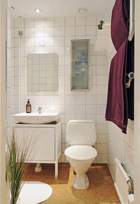 Sử dụng bồn rửa có chân đỡ nằm trên tủ đồ