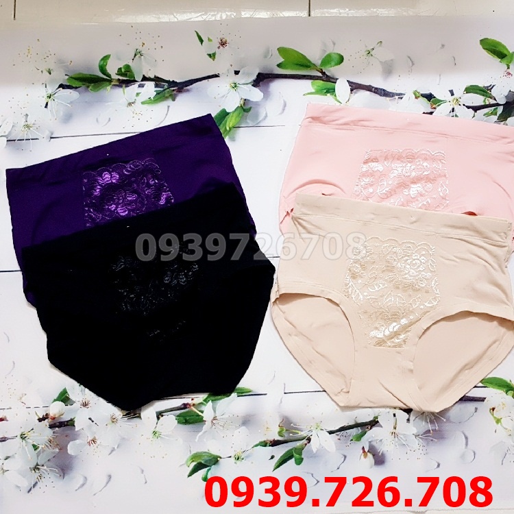 Quần lót cotton lưng cao form đại