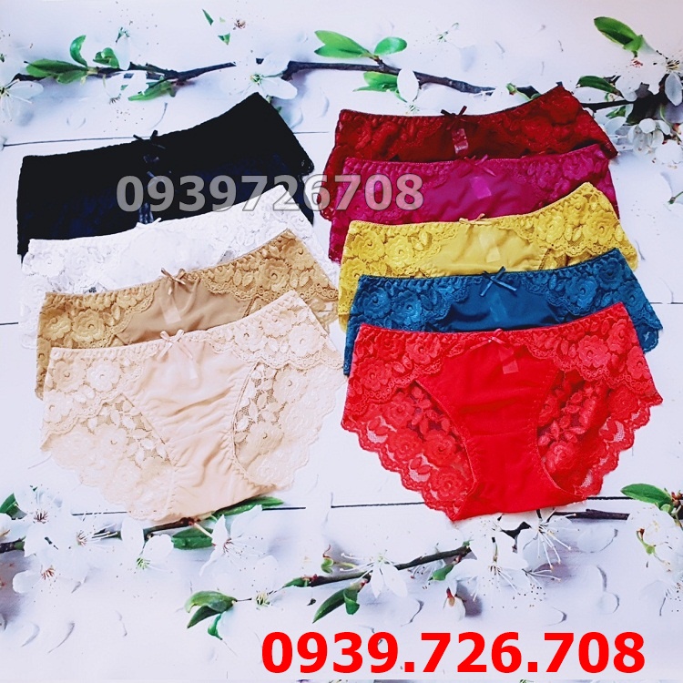 Quần lót lưới ren mông phối ren 2 bên