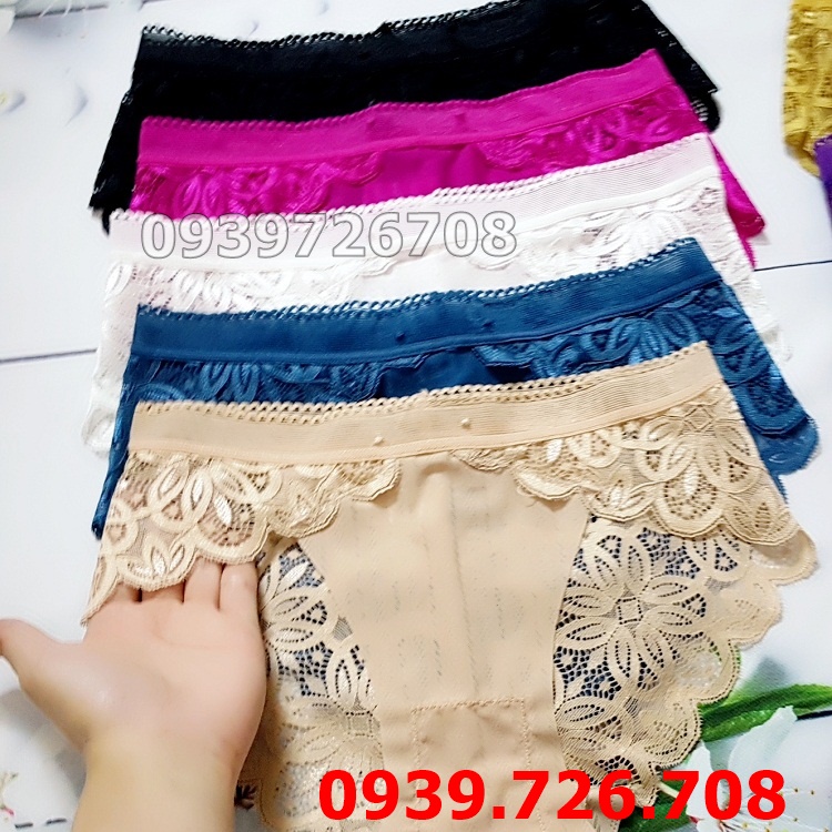 Quần lót ren hoa cúc phối su