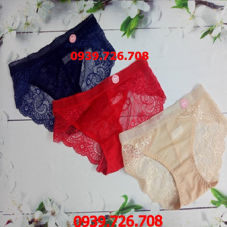 Quần lót lưới ren mông phối ren 2 bên