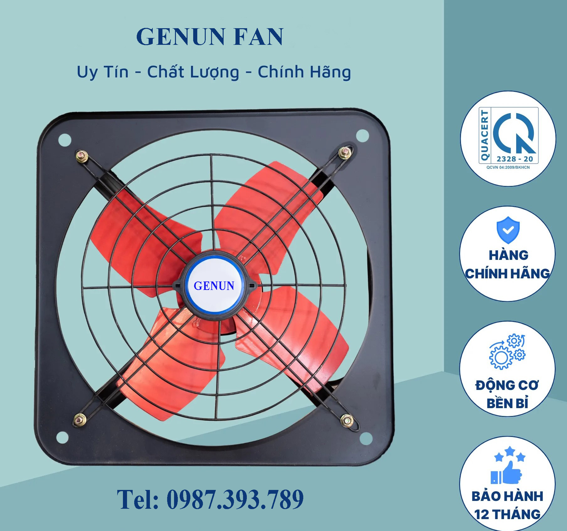 Quạt thông gió vuông Genun FAD30-4