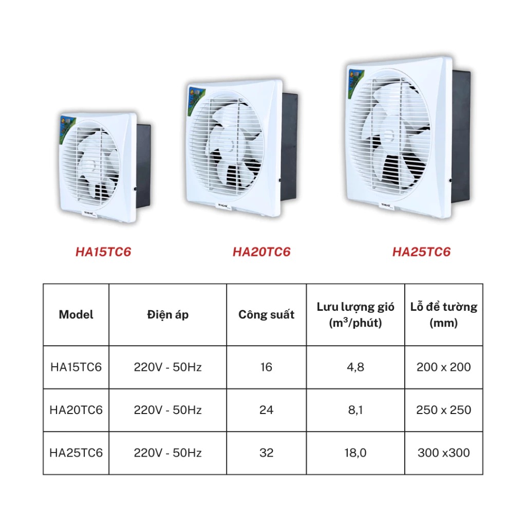 Quạt gắn tường Luxury HA15TC6