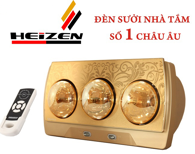 Đèn sưởi nhà tắm Heizen HE3BR điều khiển từ xa