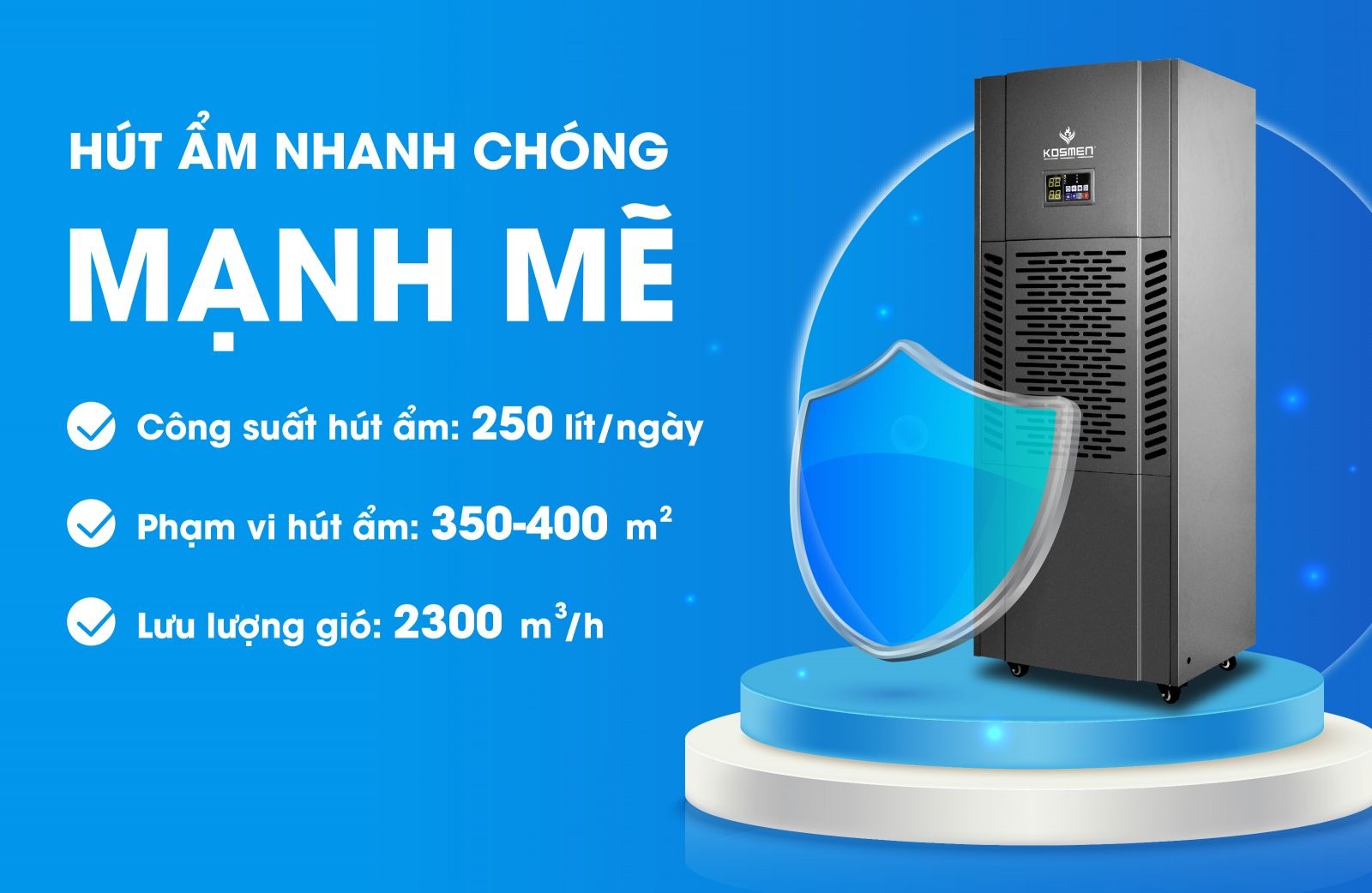 Máy hút ẩm công nghiệp KM-250S