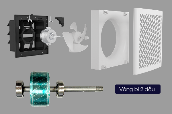 Quạt thông gió gắn tường QHGT01.1C 250x250