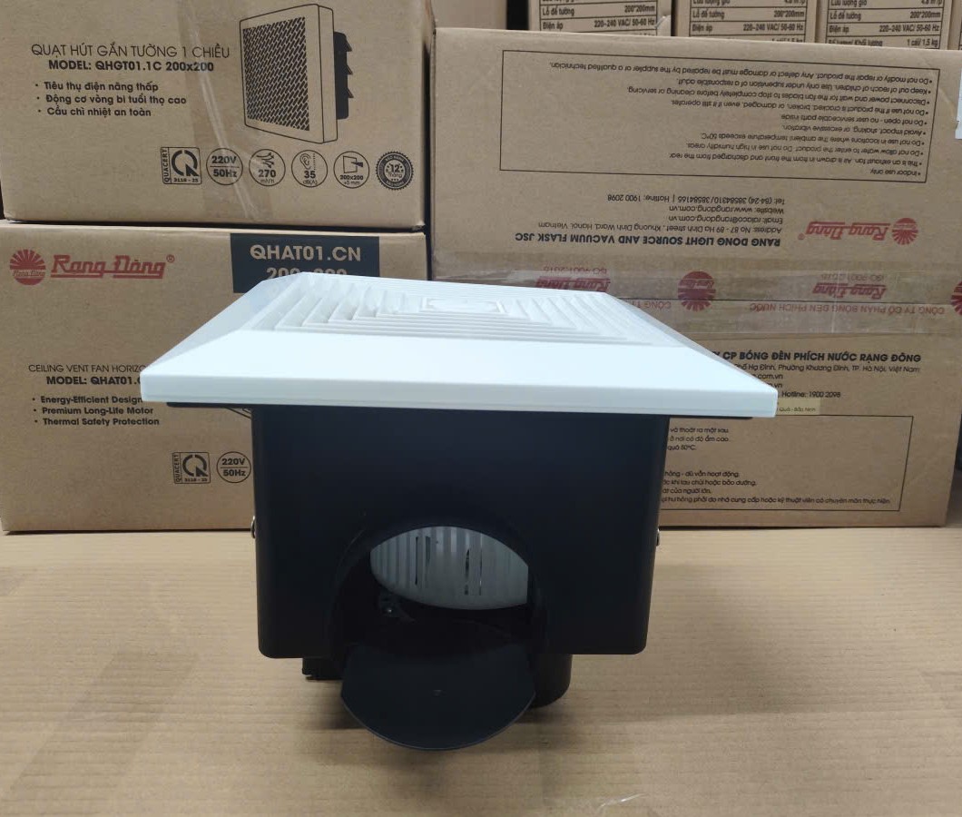 Quạt thông gió hút trần ngang QHAT01.CN 200x200
