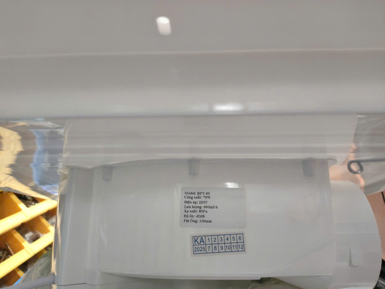 Quạt hút âm trần thạch cao 600x600mm