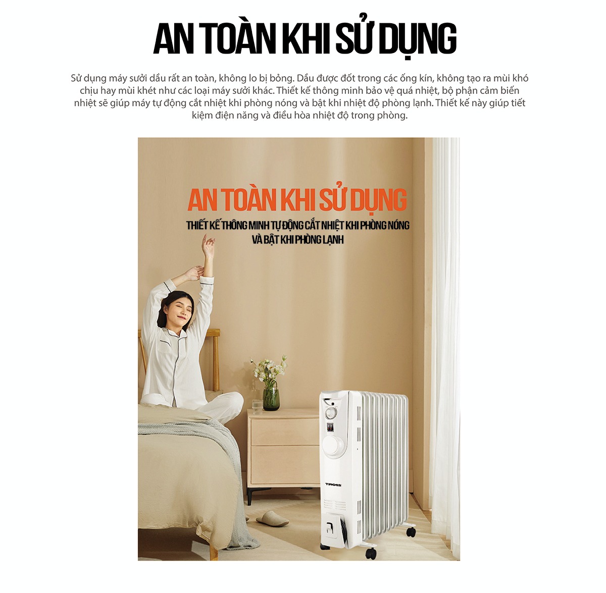 Máy sưởi dầu TIROSS TS-924