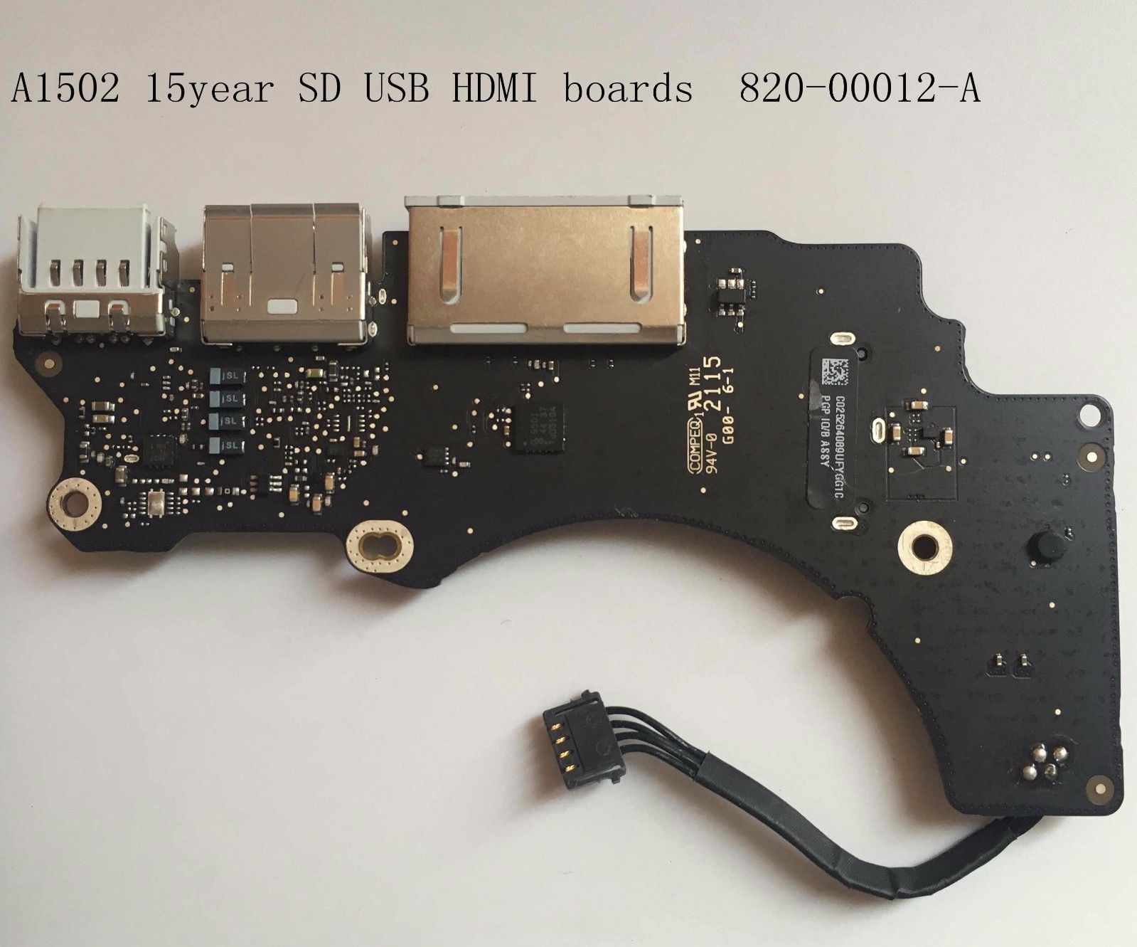 820-00012-A FOR MacBook Pro 13inch A1502 Early 2015 USB HDMI SDXC Board