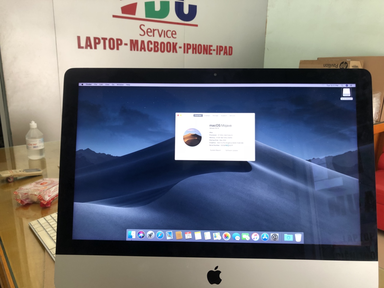 máy imac hoạt động bình thường sau khi sửa vga