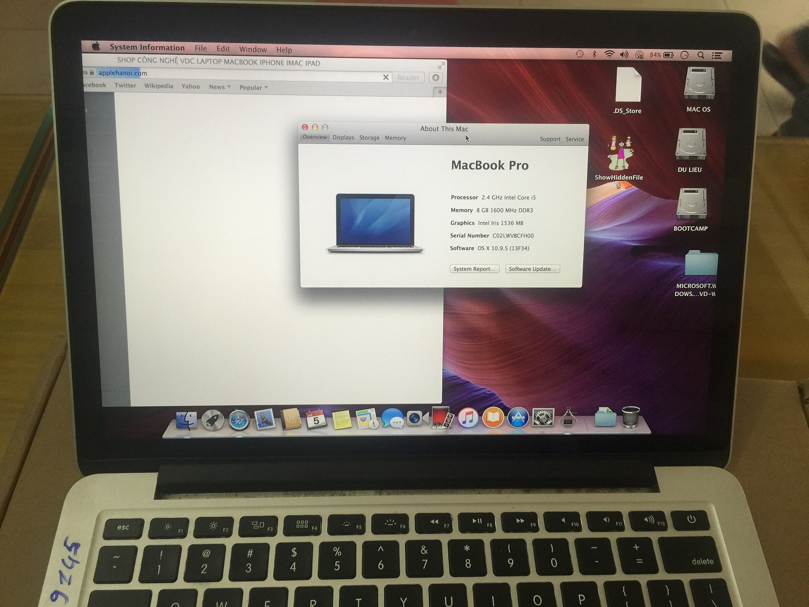 Thay màn hình macbook pro retina 13.3inch a1502