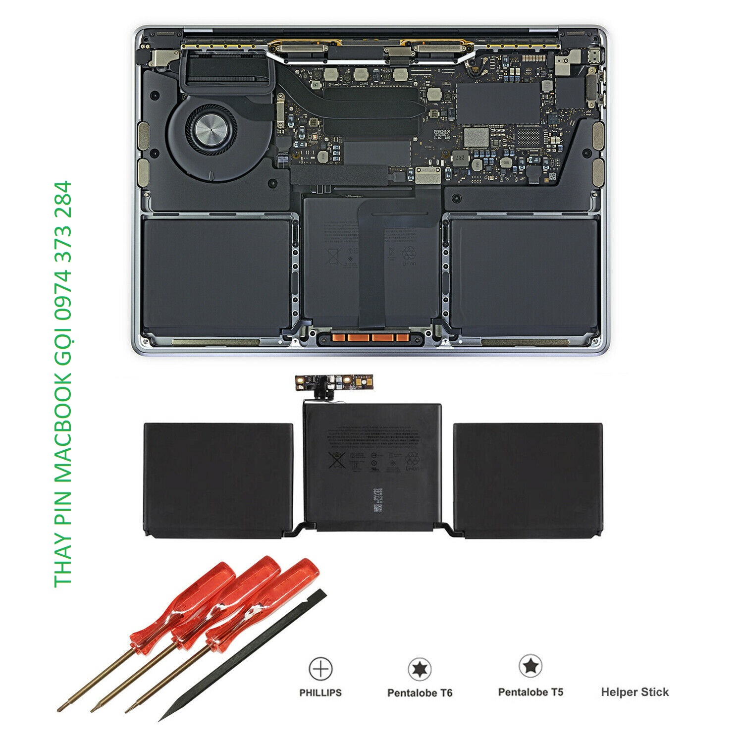 THAY PIN BATTERY MacBook Pro 13INCH 2019 A2159 MUHN2 EMC 3301 A2171 Original Battery