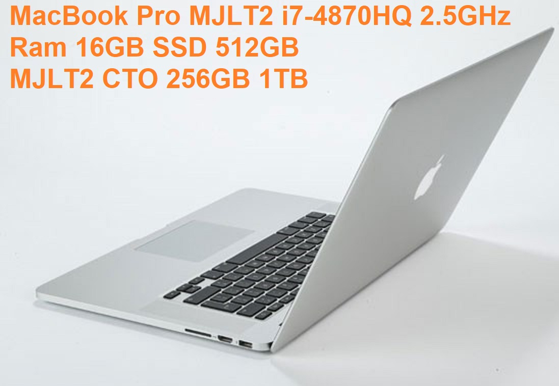 MacBook Pro 15 2015 Core i7-4870HQ 2.5GHz Ram 16GB SSD 512GB MJLT2 A1398 EMC 2910 CTO 256GB 1TB