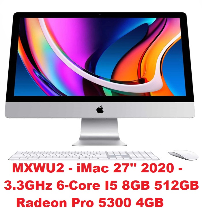 MXWU2 - iMac 27inch 2020 - 3.3GHz 6-Core I5 8GB 512GB Radeon Pro 5300 4GB
