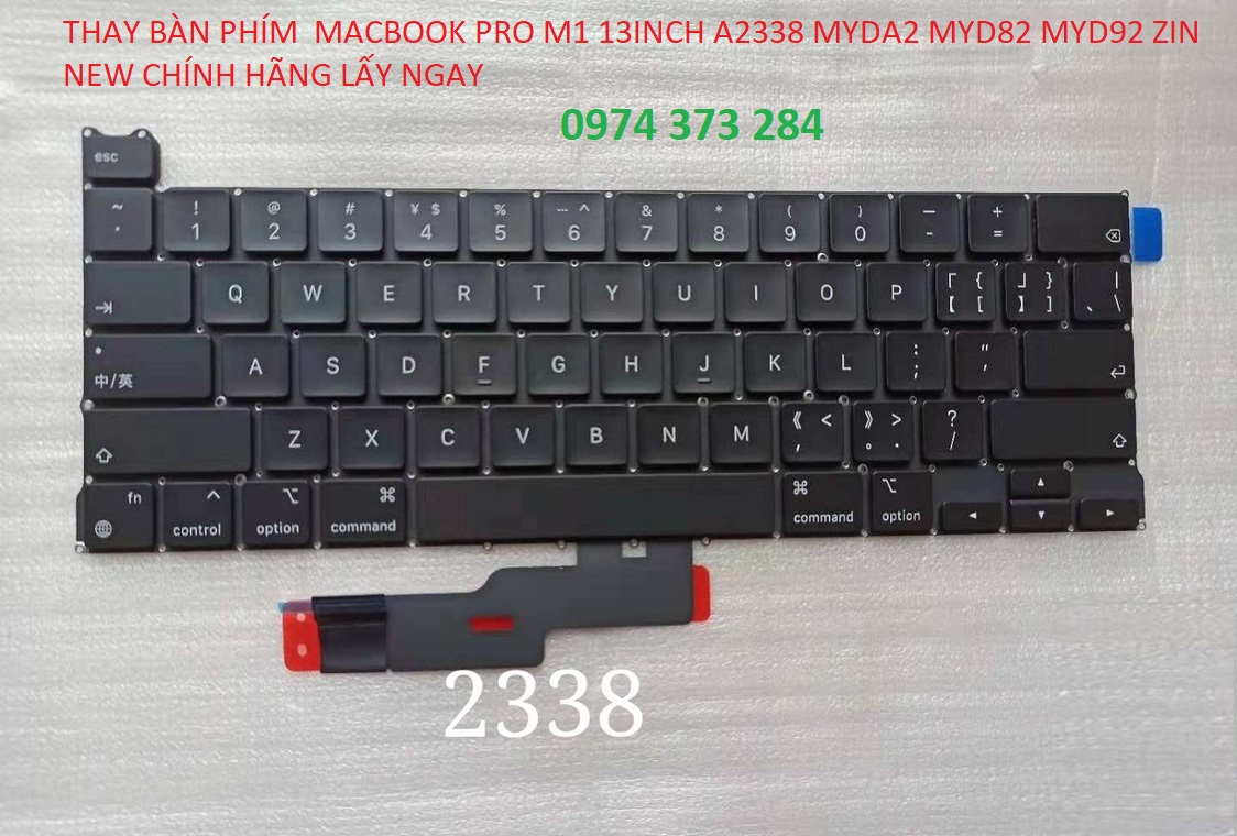 THAY BÀN PHÍM MACBOOK PRO M1 13INCH A2338 MYDA2 MYD82 MYD92 ZIN NEW CHÍNH HÃNG LẤY NGAY