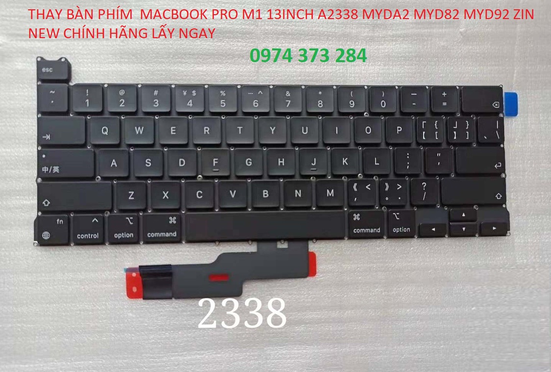 THAY BÀN PHÍM  MACBOOK PRO M1 13INCH A2338 MYDA2 MYD82 MYD92 ZIN NEW CHÍNH HÃNG LẤY NGAY