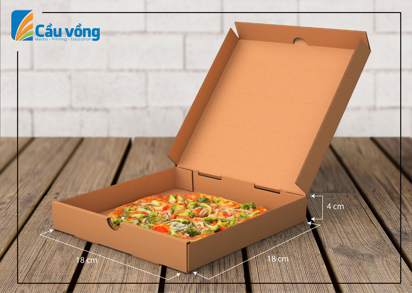 HỘP CARTON ĐỰNG PIZZA