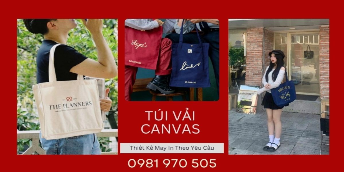 Xưởng may in túi vải bố canvas theo yêu cầu