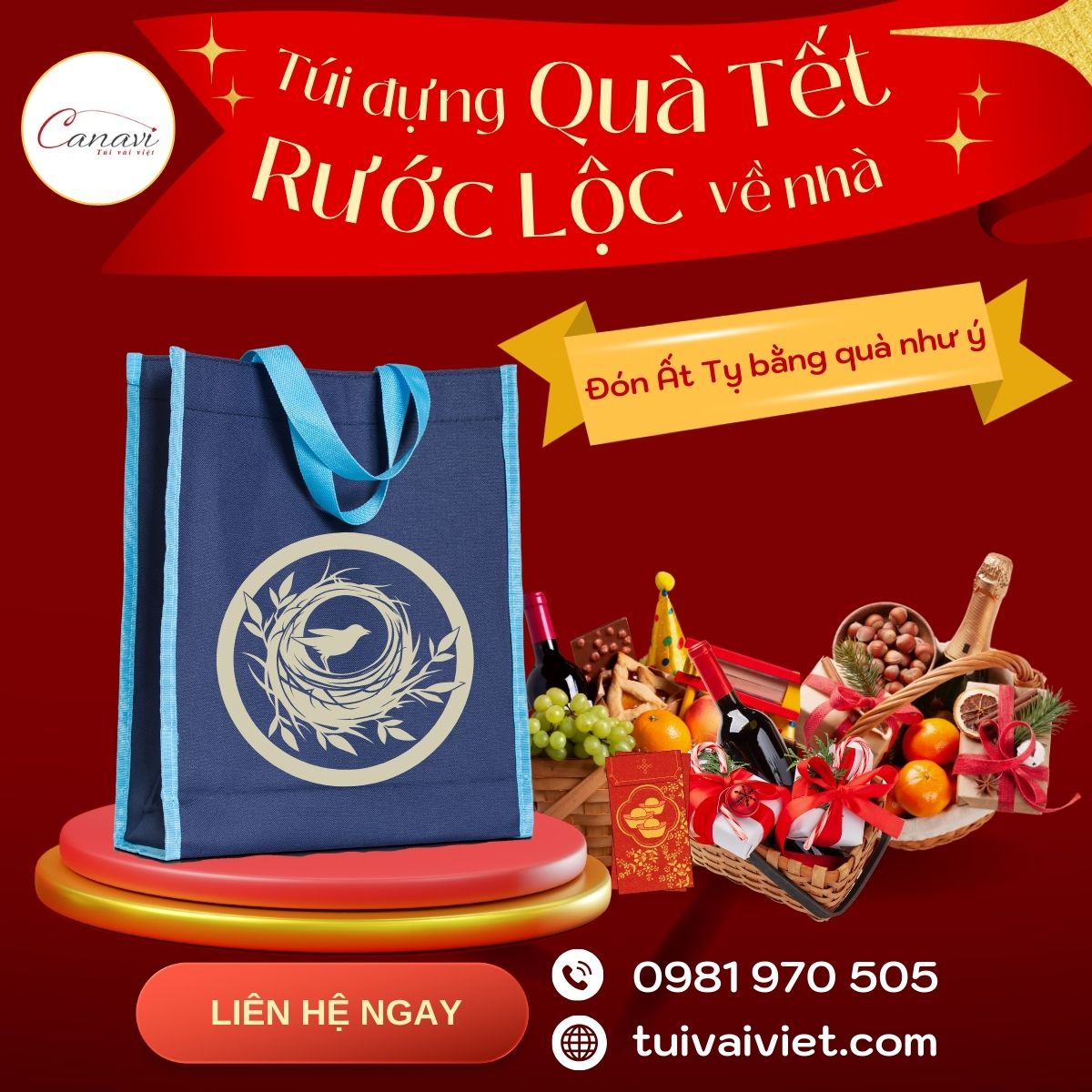 Túi vải đựng yến sào