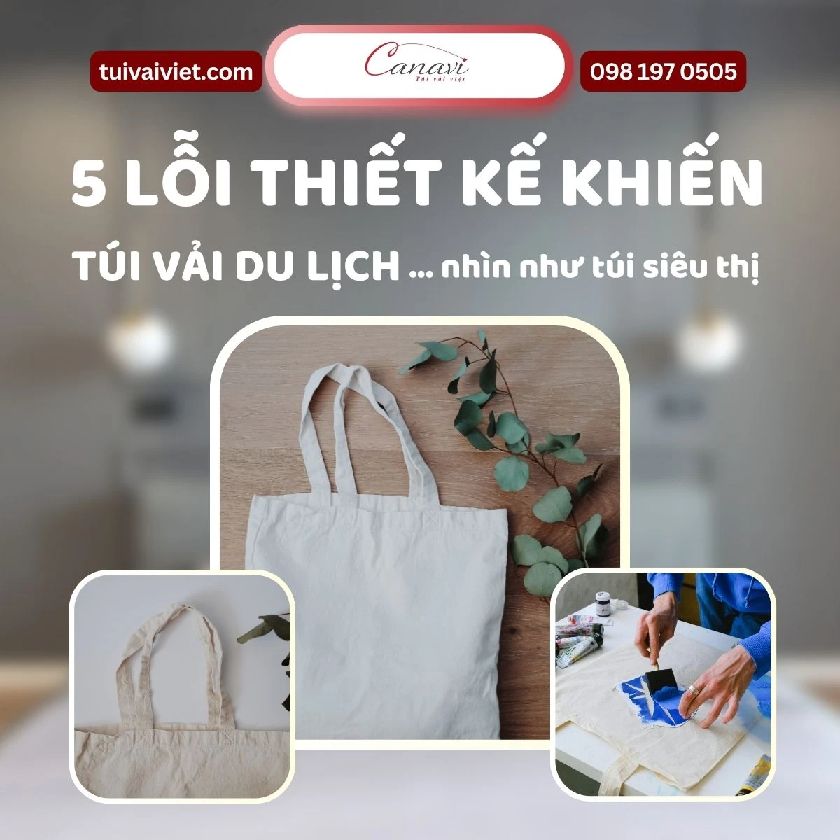 5 lỗi thiết kế khiến túi vải du lịch nhìn như... túi siêu thị