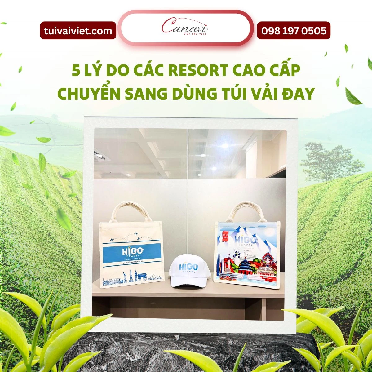 5 lý do các resort cao cấp chuyển sang dùng túi vải đay thân thiện môi trường
