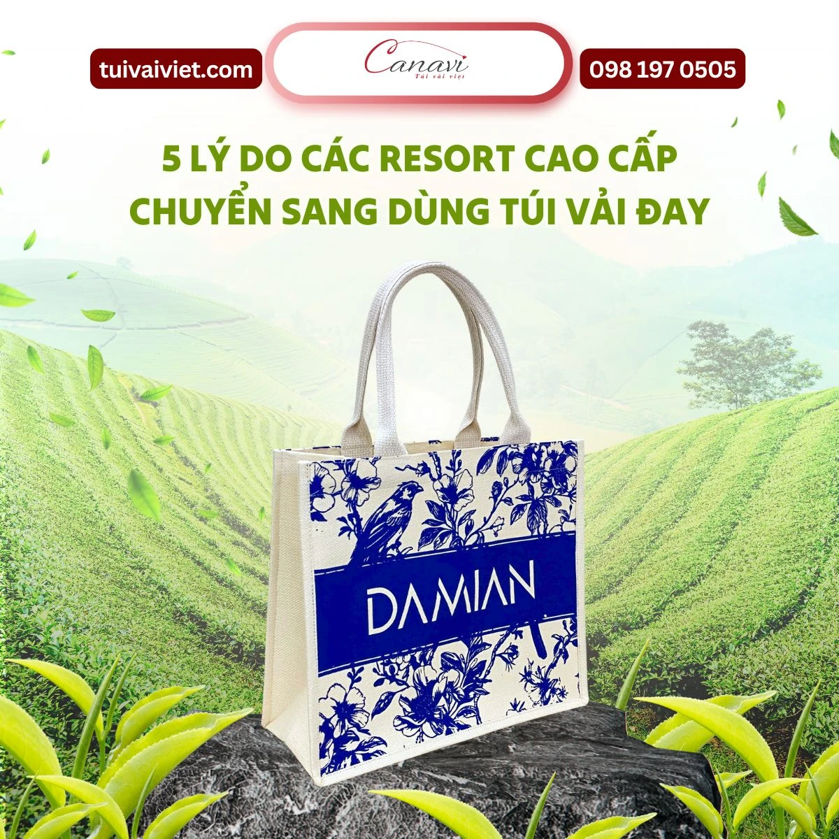 Túi vải đay đa dạng ứng dụng: Từ quà tặng, đựng đồ đến tạo trải nghiệm