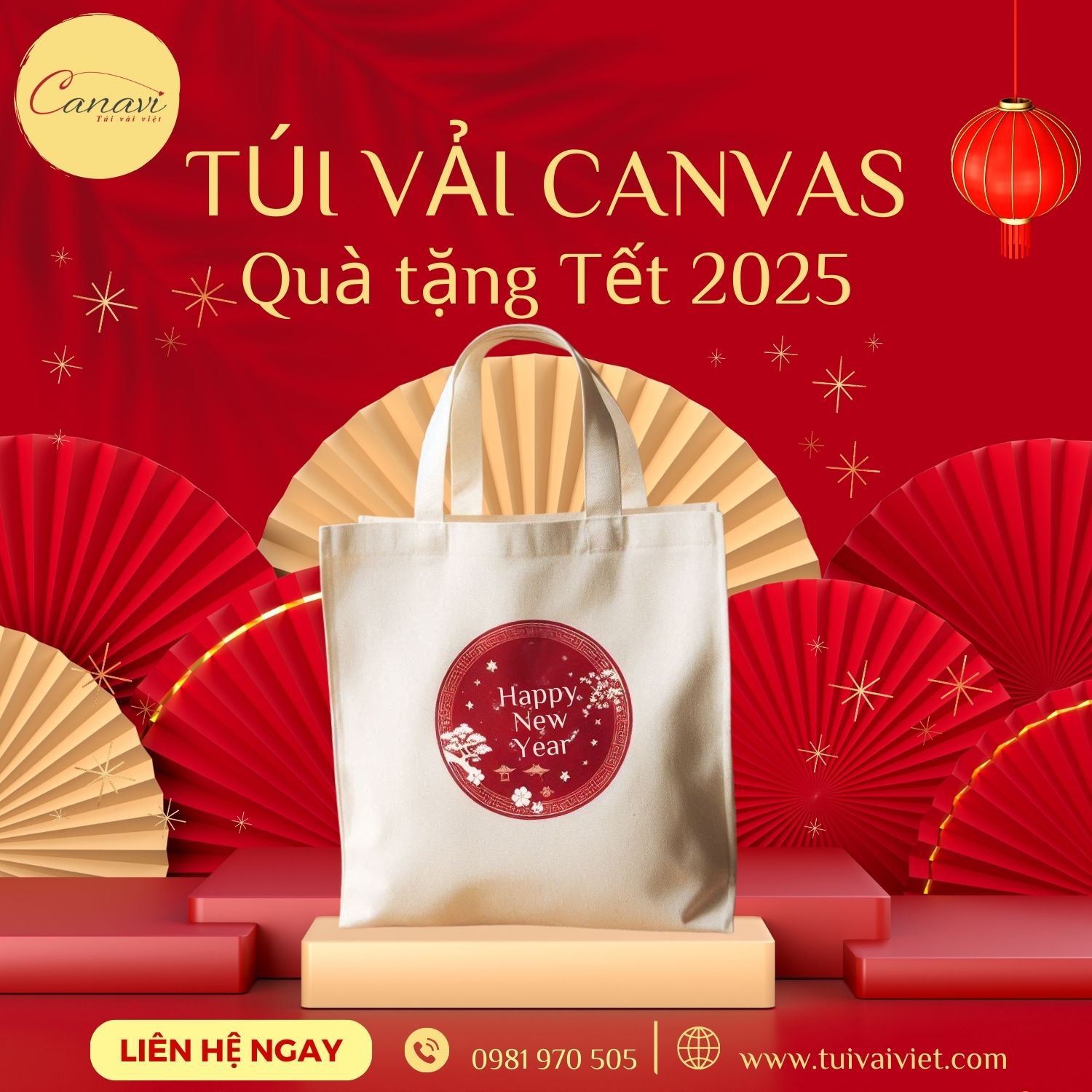 Túi vải canvas - Món quà thân thiện môi trường