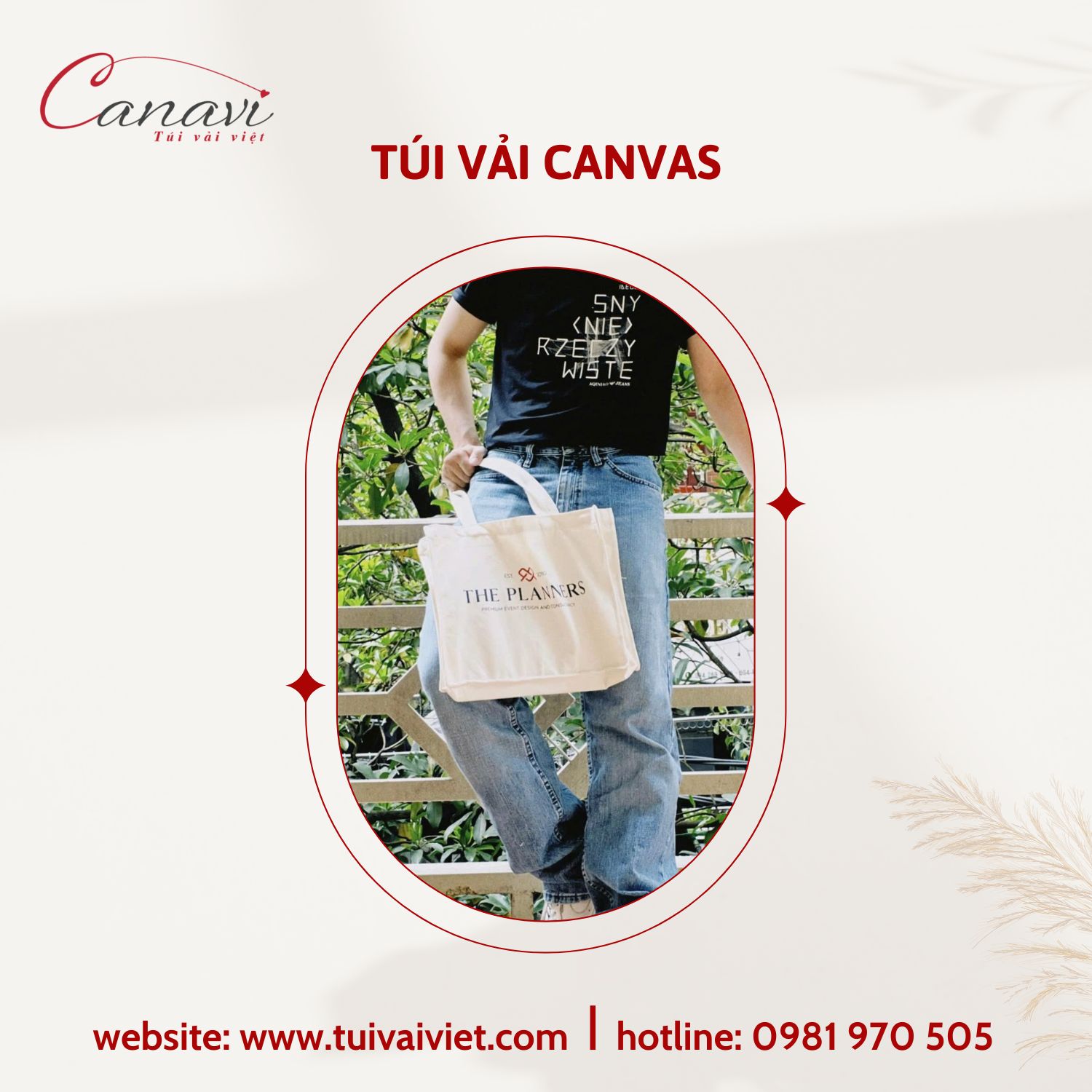 Túi vải canvas - vải bố