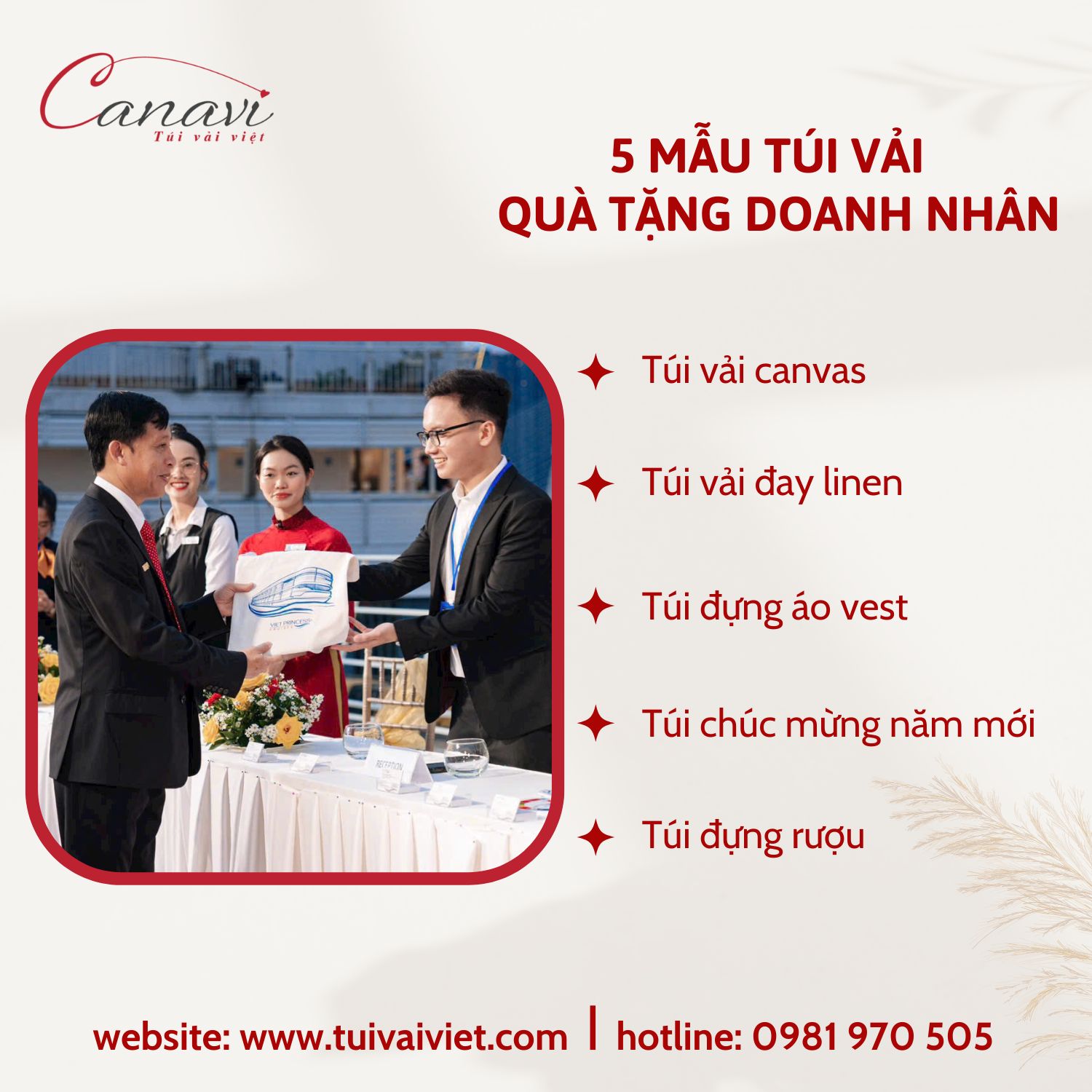 5 mẫu túi vải phù hợp làm quà tặng doanh nhân