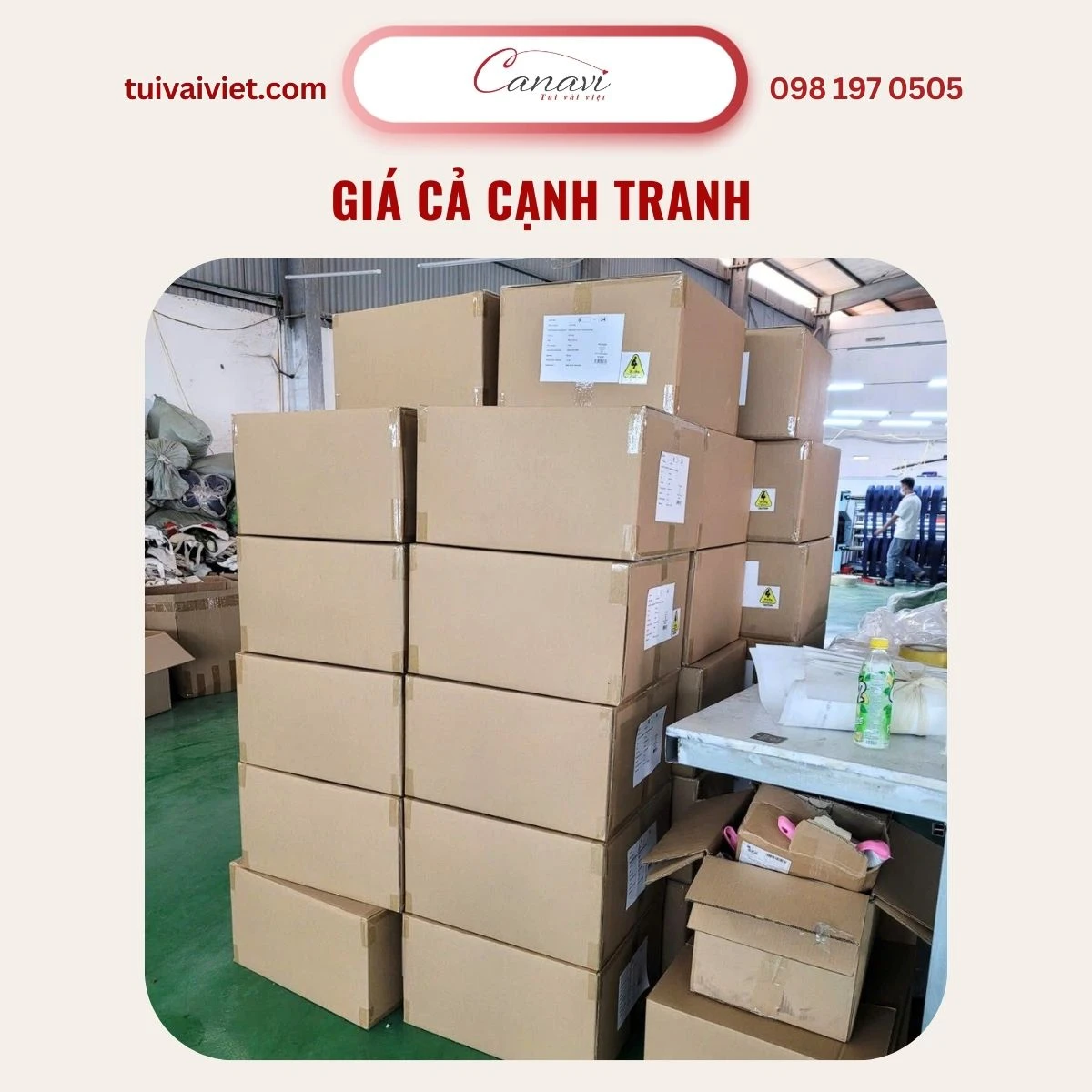 Túi vải canvas có Giá cả cạnh tranh hợp lý và chính sách đặt hàng