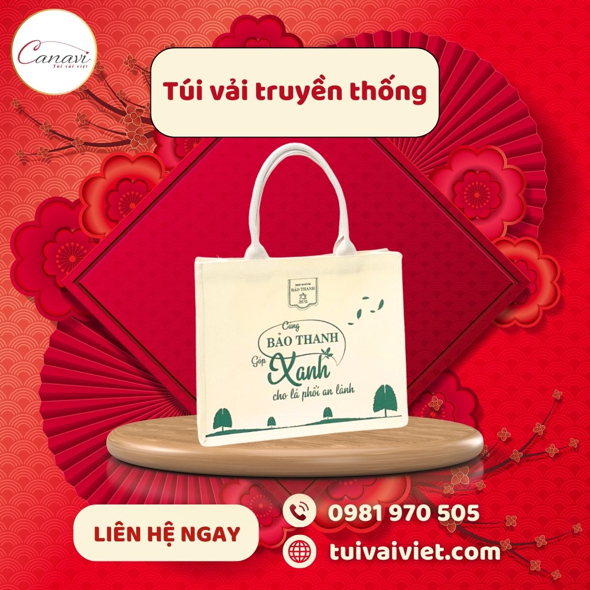 Sức hút của túi vải truyền thống trong ngày Tết