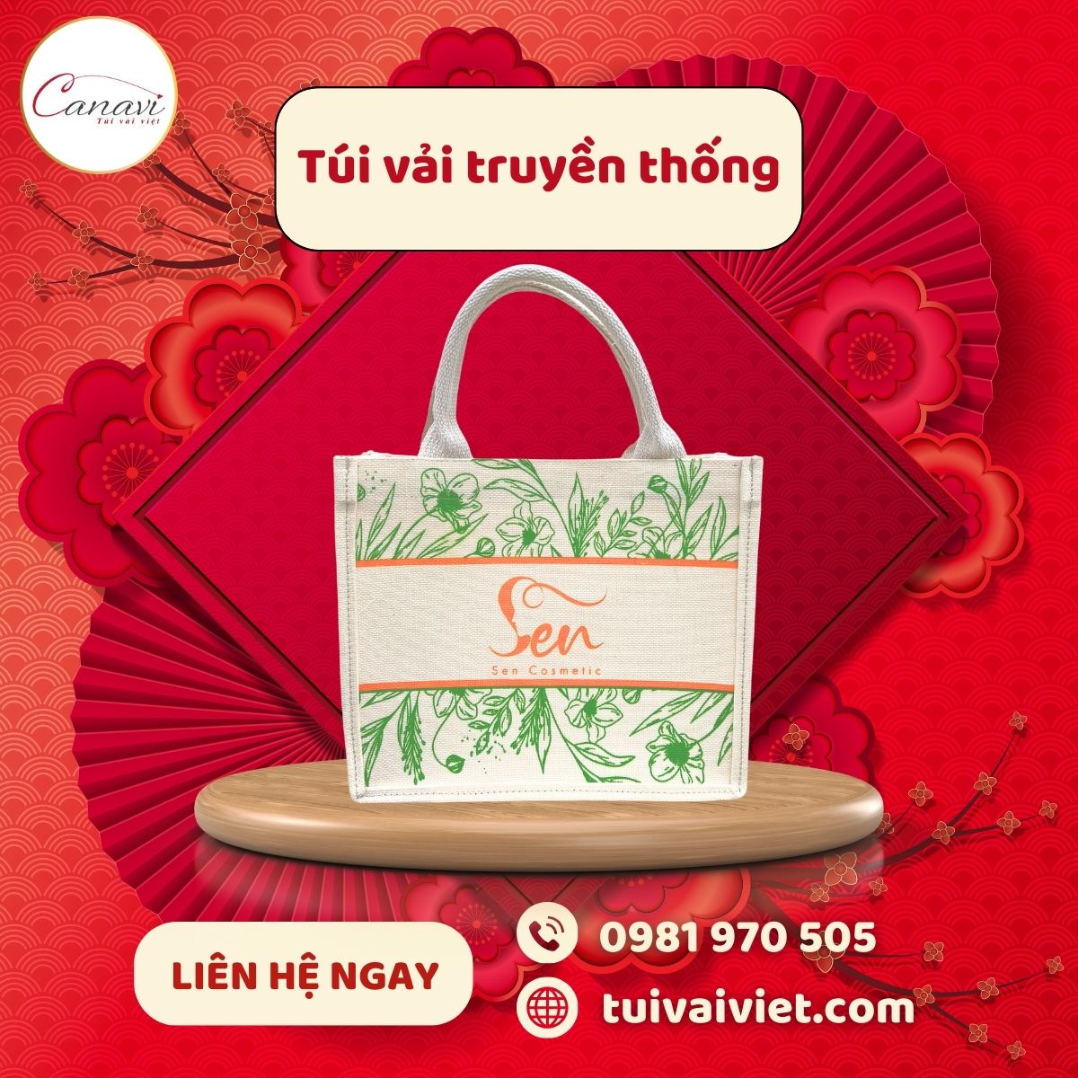 Lựa chọn túi vải cho mùa Tết cùng Canavi
