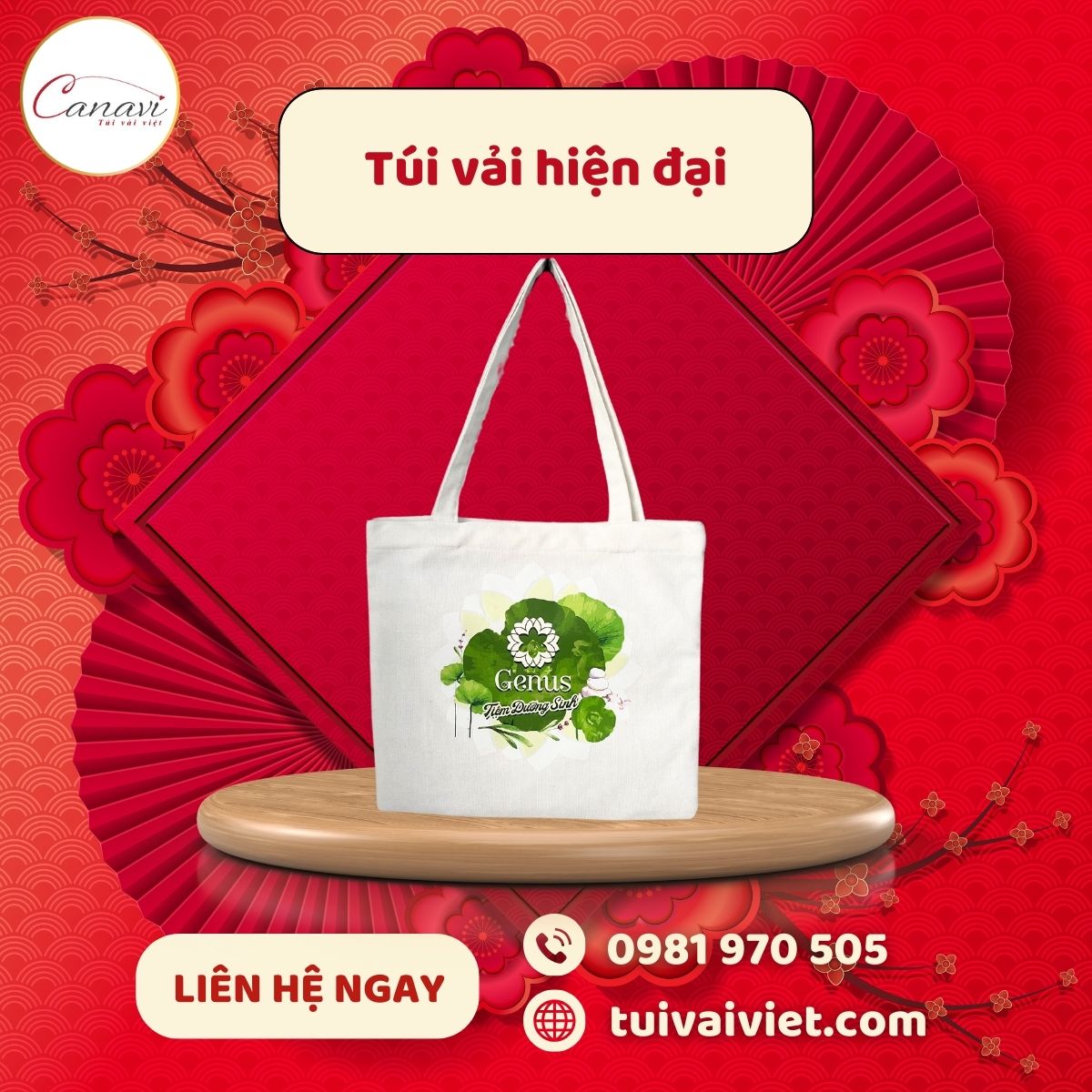 Túi vải hiện đại – Phong cách trẻ trung, sáng tạo cho dịp Tết