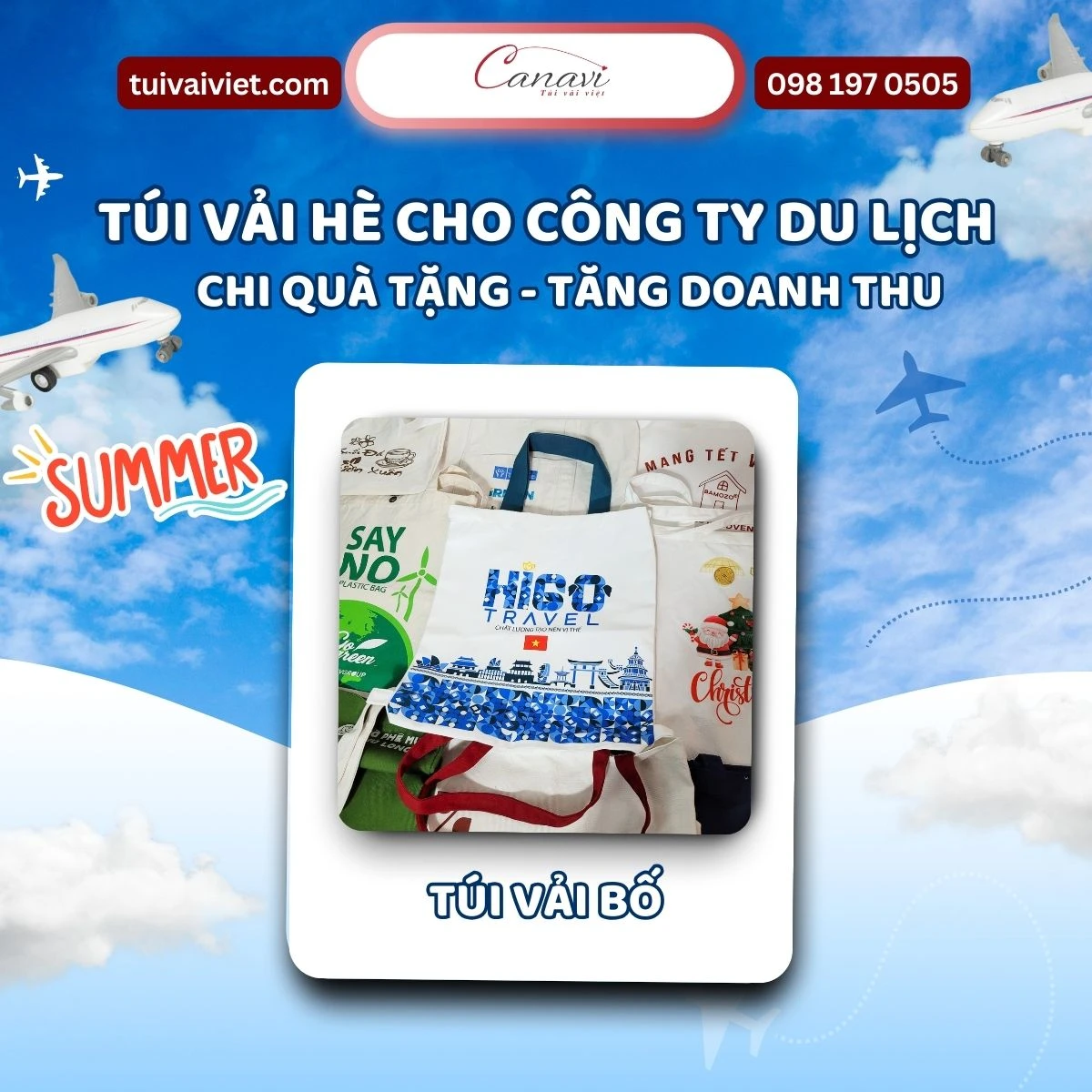 Chiến lược tặng quà túi vải bố hiệu quả cho các công ty du lịch