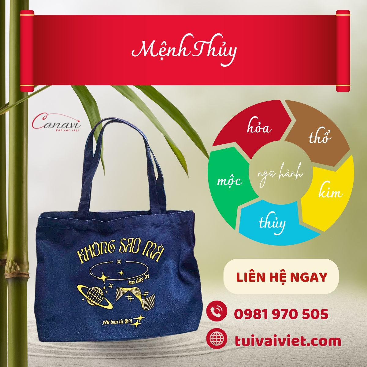 Lựa chọn túi đựng quà Tết hợp mệnh thủy