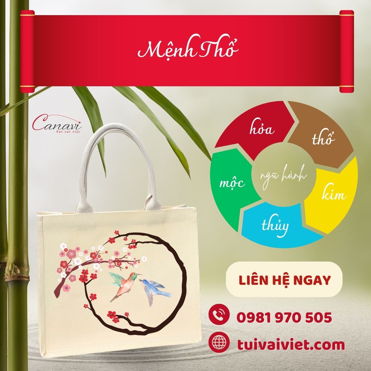 Lựa chọn túi đựng quà Tết hợp mệnh thổ
