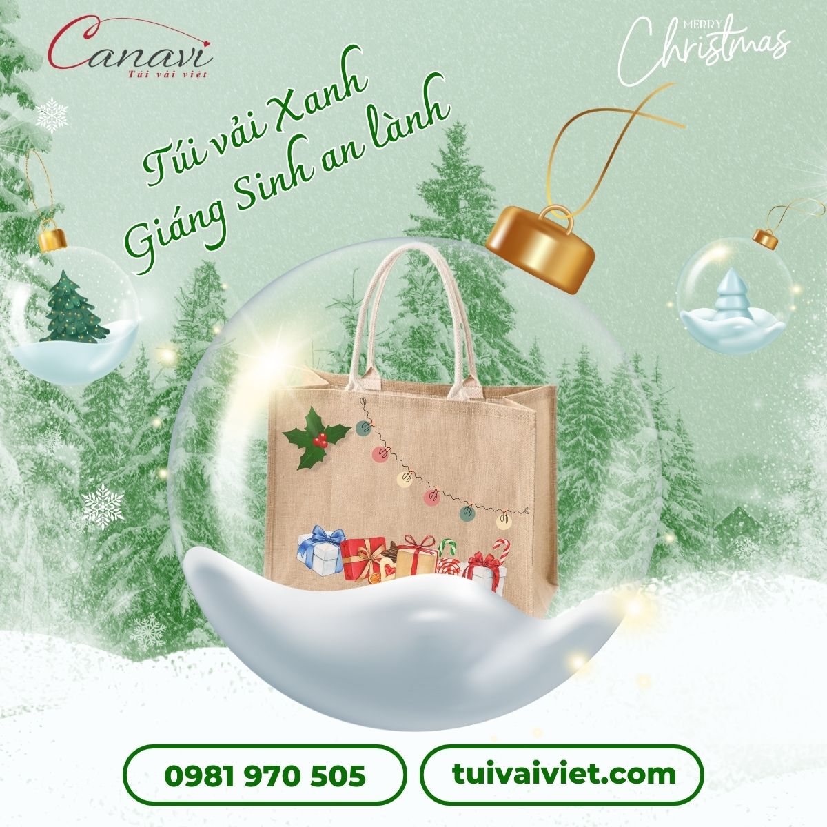 Lợi ích khi sử dụng túi vải làm túi đựng quà Noel – Giáng Sinh