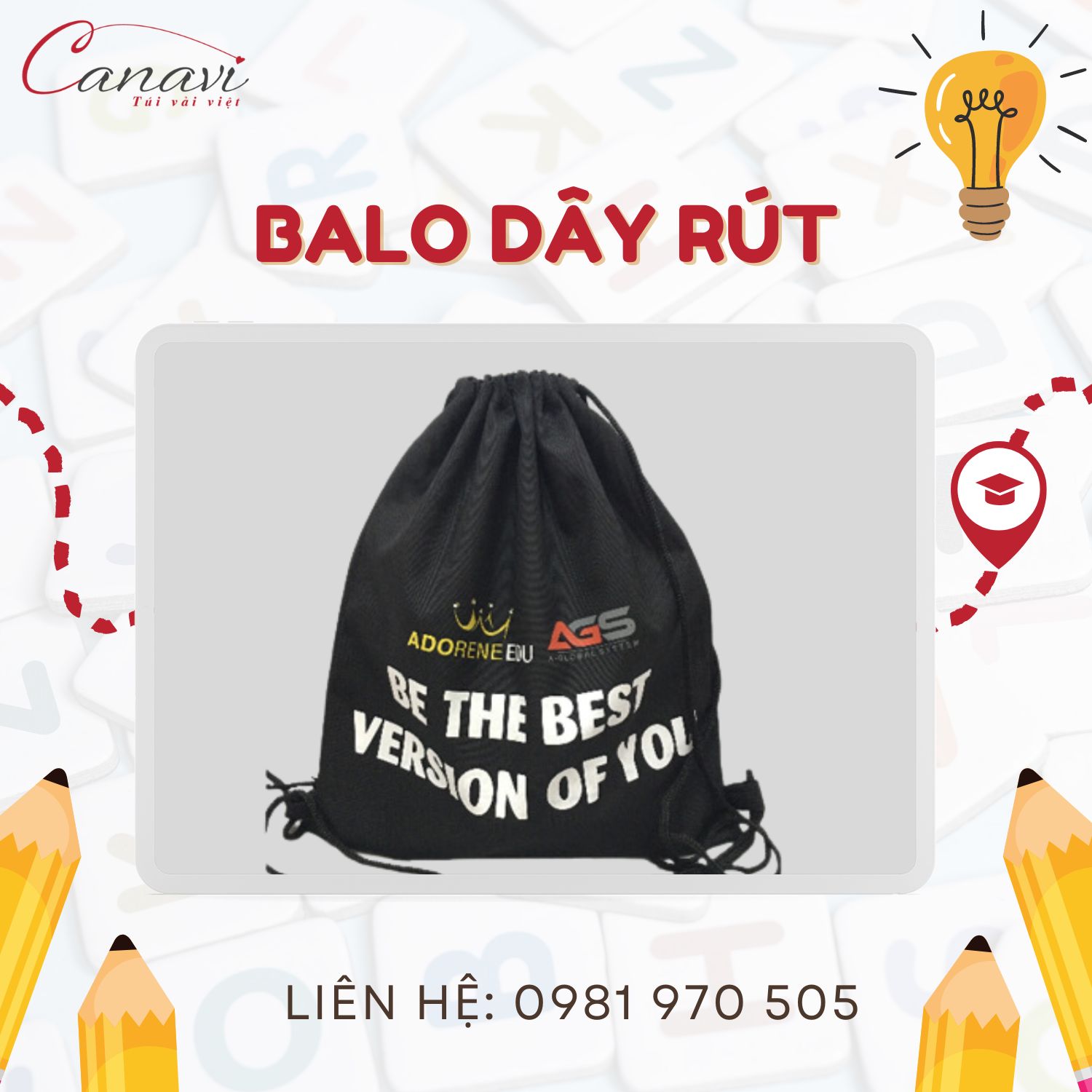 Lựa chọn balo dây rút phù hợp cho học sinh, sinh viên